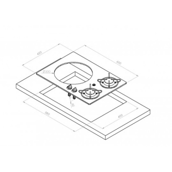 NavyLoad 2-burner Glass Hob And Sink