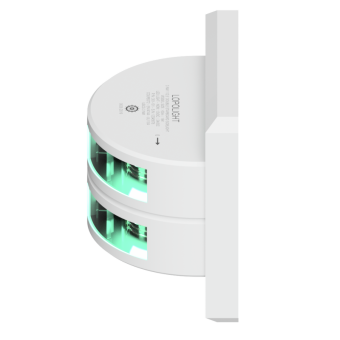 Lopolight 301-101ST-WH - Navigation Light 3NM 112,5° Green, Starboard, Double, White Coated