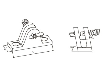 Talamex Deckmount Stainless Steel 80° With Dropnose Pin