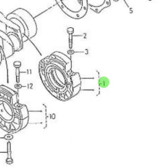 Nanni Diesel 970141532 - Main Bearing Case Assembly for 2.40HE Engines