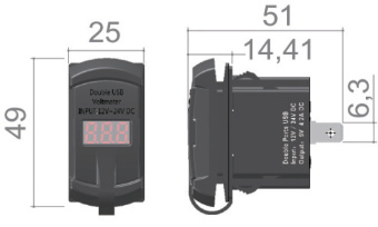 Osculati 14.195.60 - Dual USB-A port Current Plug