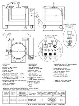 Baratta BMM-150 Marine Electric Bratt-Pan Tilting With Mixing IP54