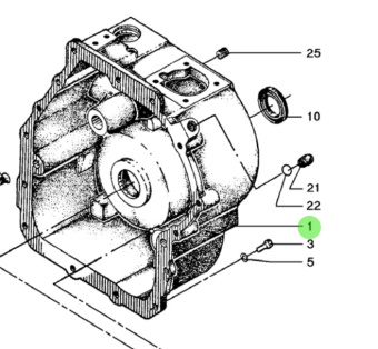 Bukh 000E7866 - Rear Blank End Cover for DV24RME, DV29RME, and DV32 Engines