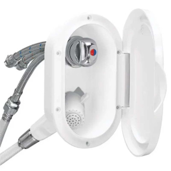 Nuova Rade 54604 - Case with White Housing Shower, Mixer Tap, 3m Hose, w/Lid, White