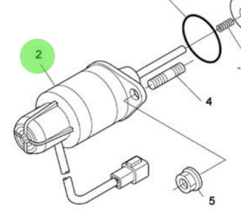 Nanni Diesel 970313107 - Stop Solenoid Assembly for N4.60 and 4.200TD Engines