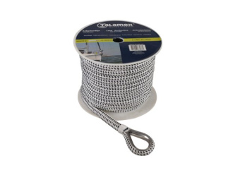 Talamex Polyester Braided Lead Anchorline White/Black 16 mm 40 m