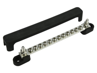 BEP BB-12W-2S/DSP - Busbar 12 Terminals, 2 Studs