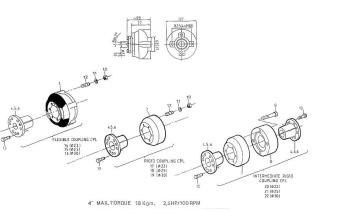 Nanni Diesel 970307184 - FLEXIBLE COUPLING for 4.220HE