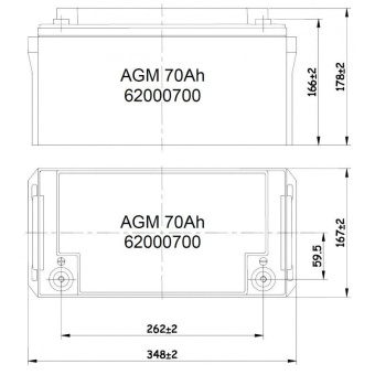 Mastervolt 62000700 - AGM Battery 12/70Ah