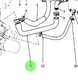 Nanni Diesel 48328157 - Heat Exchanger Hose for N3 and N4 Engines