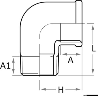 Osculati 17.561.08 - GUIDI Bronze M-F 90° Elbow 2"