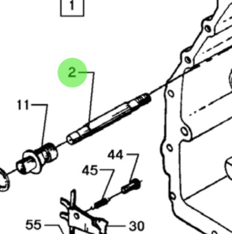 Bukh 000D9758 - Governor Shaft for DV20, DV24RME, DV29RME and DV32 Engines