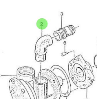 Nanni Diesel 970604514 - 3/4 Elbow for Sea Water Pump