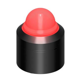 Lopolight 301-411ST-B - Obstruction Light, Red, Hemispherical, Double