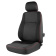 Helmsman's Seat Schubert Fabric Black With Red Stitching, Without Base Helmsman's Seat Schubert Fabric Black With Red Stitching, Without Base