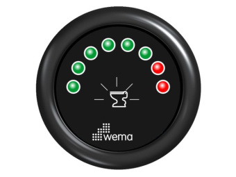Wema 110335 - Blackline Waste Water Tank Gauge 8 LED Black