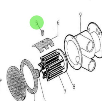 Nanni Diesel 970301676 - Sea Water Pump Cam Screw for HE and N4.50 Engines