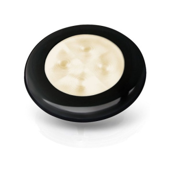 Hella Marine - Black Led Light Courtesy Lamp - Round Sl Warm White - 24v