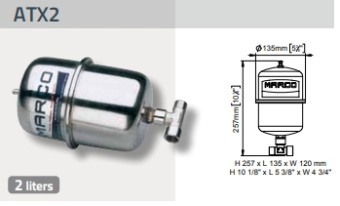 Marco Expansion Vessel ATX2 - Stainless Steel - 2 L