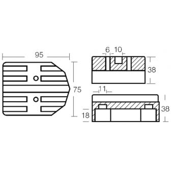 E. Polipodio Zinc Plate For Alpha Gen 2- Bravo I-II-III Engine