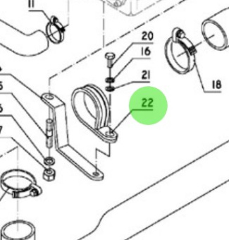 Nanni Diesel 48100794 - Air Cooler Clamp for 4.330TDI and N4.115 Engines