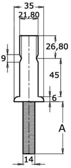 Osculati 41.173.26 - Stanchion Base AISI316 45 x 1.5 mm