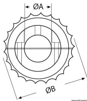 Osculati 52.961.04 - SS Line Clamp Cutter Axis Ø 31.75 mm Outer Ø 80 mm