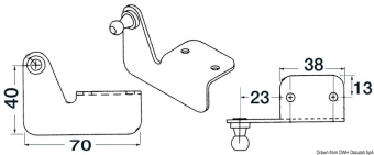 Osculati 38.013.16 - Square Embossed Plate with Left Pin