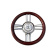Allpa 4-Spoke Wheel 'Model 25B' Stainless Steel With Wooden Rim, Ø350mm, Depth 60mm