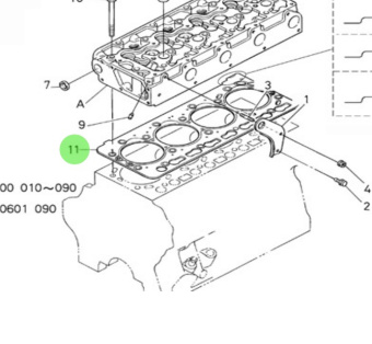 Nanni Diesel 970313541 - Cylinder Head Gasket for N4.115 Engines
