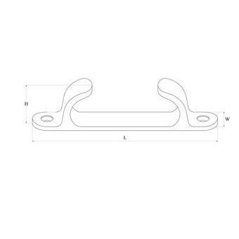 Hollex Bow Cleat 127mm Polished AISI316