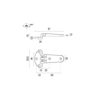 Foresti & Suardi Hinge 66X29 mm