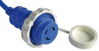 Osculati 14.334.50 - Pre-mounted cap + cable blue 10 m 16 A