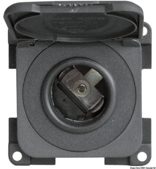 Osculati 14.651.01 - Telephone/Lighter Socket Dark Grey