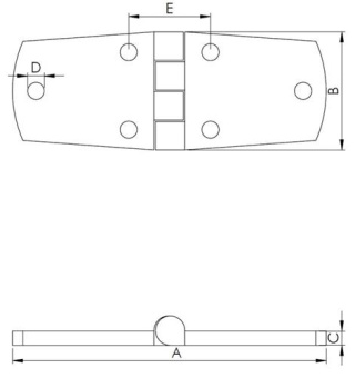 Hollex Door Hinge 101.68x38.1mm