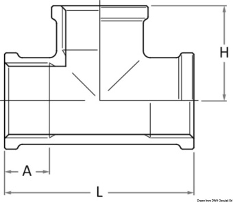 Osculati 17.562.05 - GUIDI Bronze F-F-F T-Fitting 1"1/4