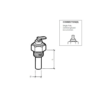 VDO 323-801-001-007N Coolant Temperature Sender 120°C - 3/8-18 NPTF