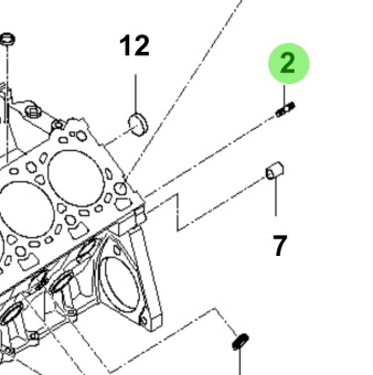 Bukh 11533-06186K - Stud for S270J Engine Block and Covers