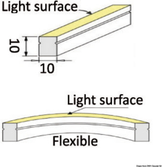 Osculati 13.704.24 - Neon Light flexible LED strip 24V warm white 12W