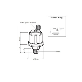 VDO 360-081-052-003C - Pressure Sender 3Bar (E/Ret) M12 x 1.5