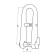 Hollex Key Pin Shackle With Bar 6mm AISI316