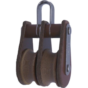 Barton T06231 – Tuphblox Double Swivel Block with Becket 64mm, Plain Bearing, 2x Ø64mm Sheaves, Max Rope 16mm