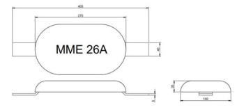 MME Hull/Rudder Anode Aluminium MME26A