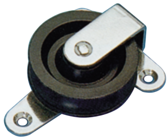 Allpa Stainless Steel Deck Block For Line 10mm, Sheave Ø45mm, Breaking Load 300kg