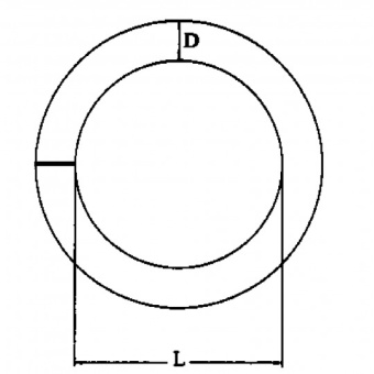 Stainless Steel Round Ring 4X25 mm