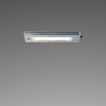 Prebit 22353107 - LED Under Cabinet Light UB02-1, 150mm, Matt Chrome, Warm White, Max. 3W, 10-30V DC, With Dimmer