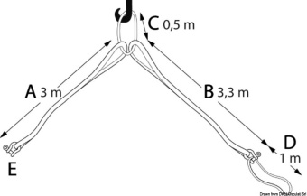 Osculati 06.587.01 - 4-arm Lifting System 300-350