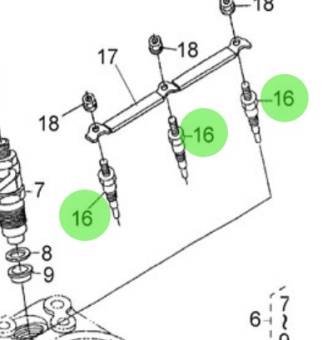Nanni Diesel 970313894 - Glow Plug for N3.21 Engines