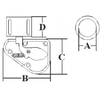 Marine Town Plastic Fastener Right