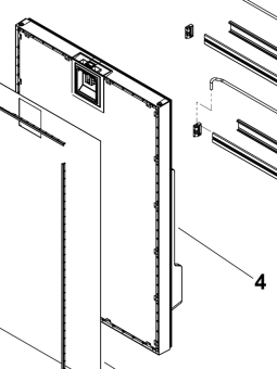 Isotherm SGC00453AA – Complete Door with Panels, Frames, Handle and Sensor for FL115 Freeline 115 Elegance Fridge